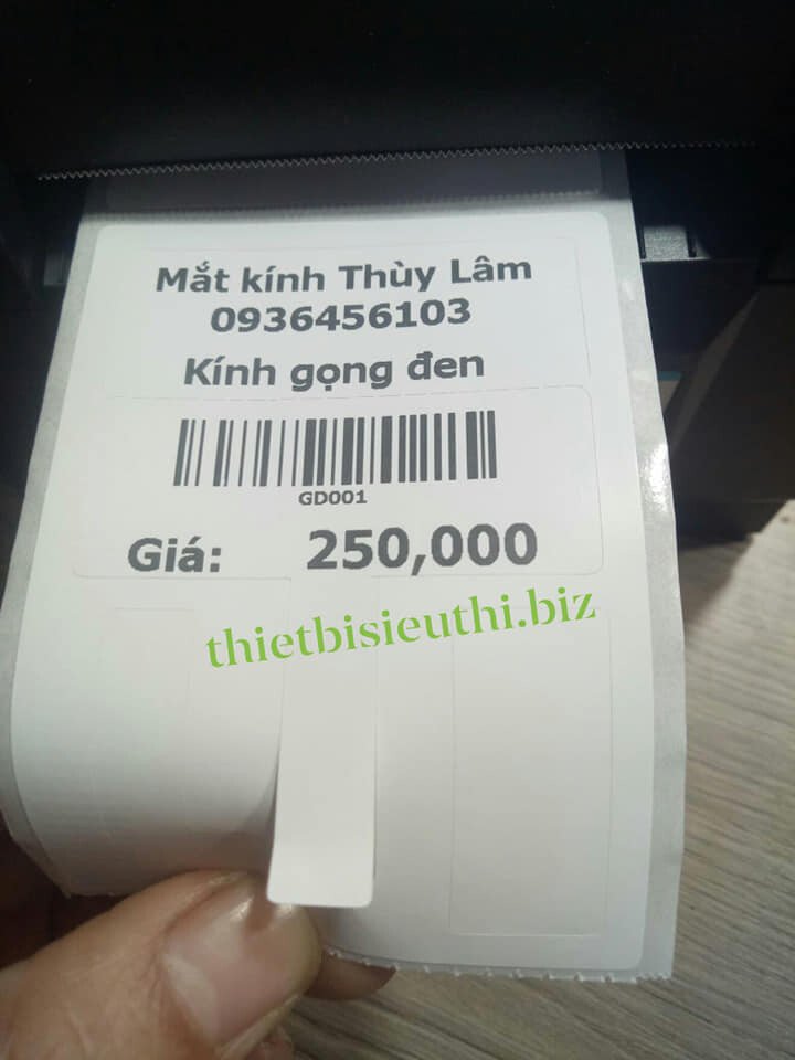 Giấy in tem kính mắt (Giấy in tem gọng kính mắt) khổ 53*21mm