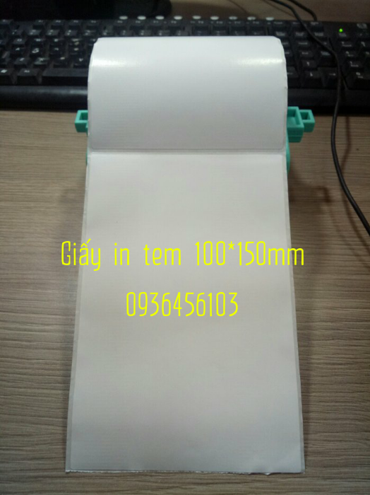 Giấy in tem mã vạch 100*150mm - 50m