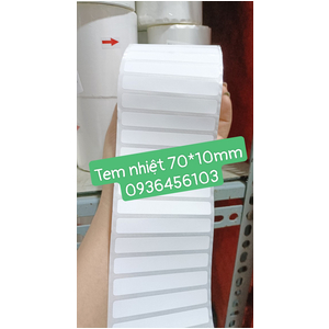 Giấy in tem nhiệt 70*10mm cuộn 30m