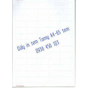Giấy in tem mã vạch Tomy A4 145