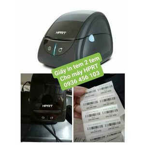 Giấy in tem mã vạch 2 tem 35*22mm cho máy in tem mã vạch HPRT