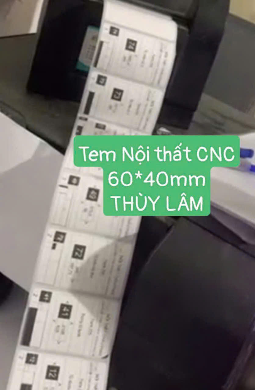 Giấy in tem nhãn Nội thất, giấy in tem nhãn CNC