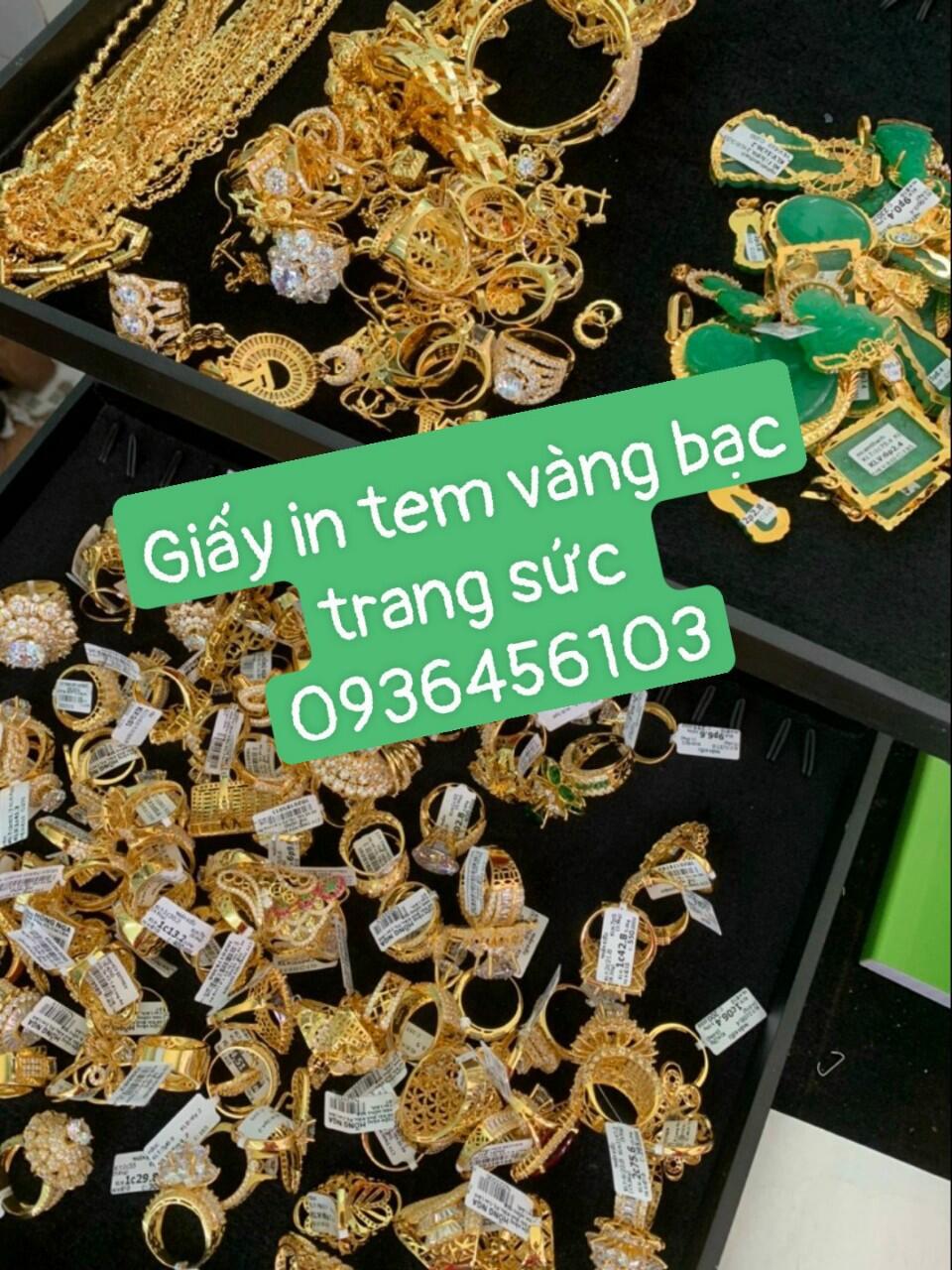 Giấy in tem PVC chuyên dụng cho tem trang sức