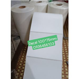 Giấy in tem thường 100*75mm cuộn 50m