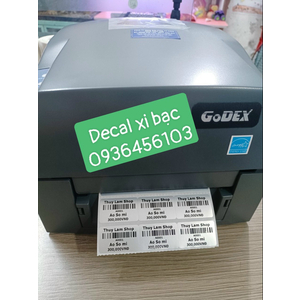 Mực in mã vạch Resin khổ 110*300mm dùng in tem xi bạc, tem pvc trang sức.
