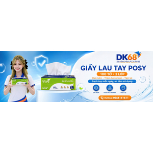 Giấy lau tay Posy 2 lớp – 100 tờ
