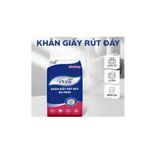 Giấy rút đáy treo tường đa năng Posy, 1280 tờ, 4 lớp