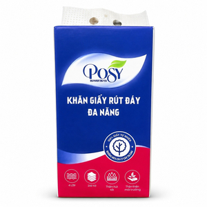 Giấy rút đáy treo tường đa năng Posy, 1280 tờ, 4 lớp