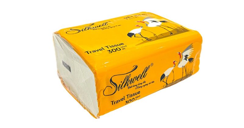 Giấy rút lụa Silkwell Sếu 100 tờ 3 lớp