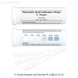 Giấy test nồng độ PAA (Peracetic Acid), Johnson, 0-500ppm, 100/hộp