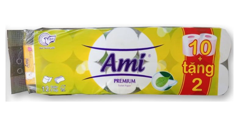 Giấy vệ sinh ami 10 cuộn,4 lớp cao cấp