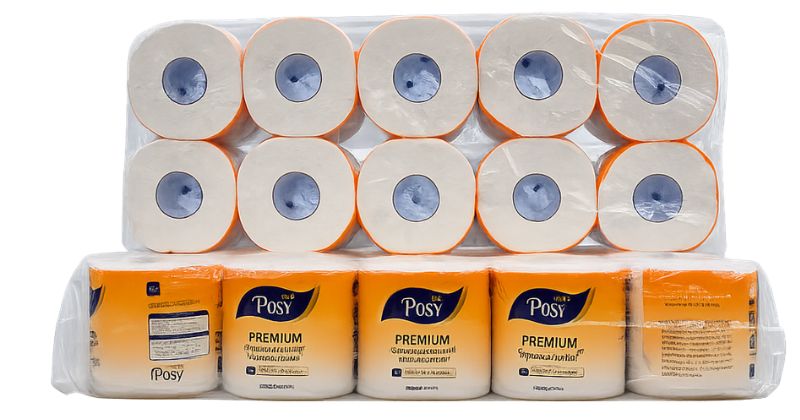 Giấy vệ sinh cao cấp Posy có lõi 10 cuộn,2 lớp