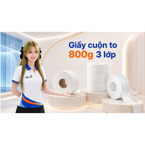 Giấy vệ sinh cuộn to 800g 3 lớp