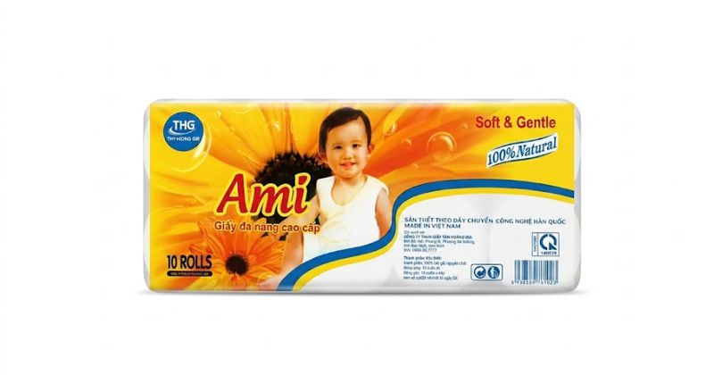 Giấy vệ sinh em bé AMI 10 cuộn