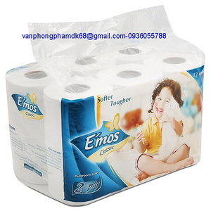 Giấy vệ sinh Emos 12 cuộn,có lõi