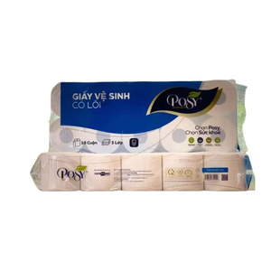 Giấy vệ sinh Posy 10 cuộn 4 lớp có lõi