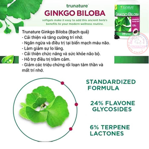 Ginkgo Biloba 120mg - viên bổ não - tuần hoàn máu của Mỹ 340 viên 🇺🇸