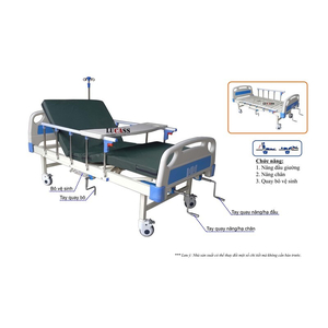 Giường bệnh 3 tay quay có bô vệ sinh Lucass GB-T43