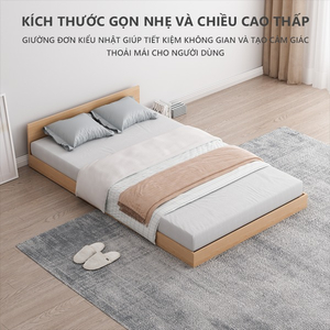 Giường bệt gỗ công nghiệp mang phong cách Bắc Âu hiện đại