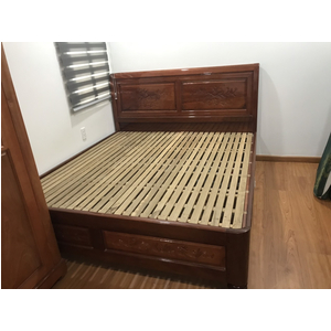 GIƯỜNG GỖ CĂM XE SP 00017