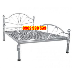 Giường inox đầu vuông 1m2