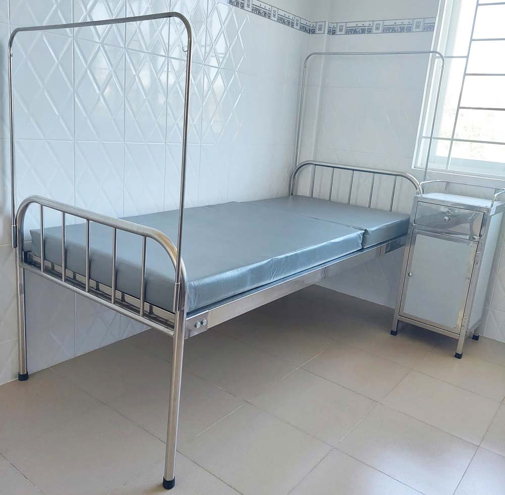 Giường inox nâng đầu