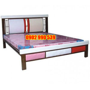 Giường sắt hộp vuông 1m2 sơn tĩnh điện