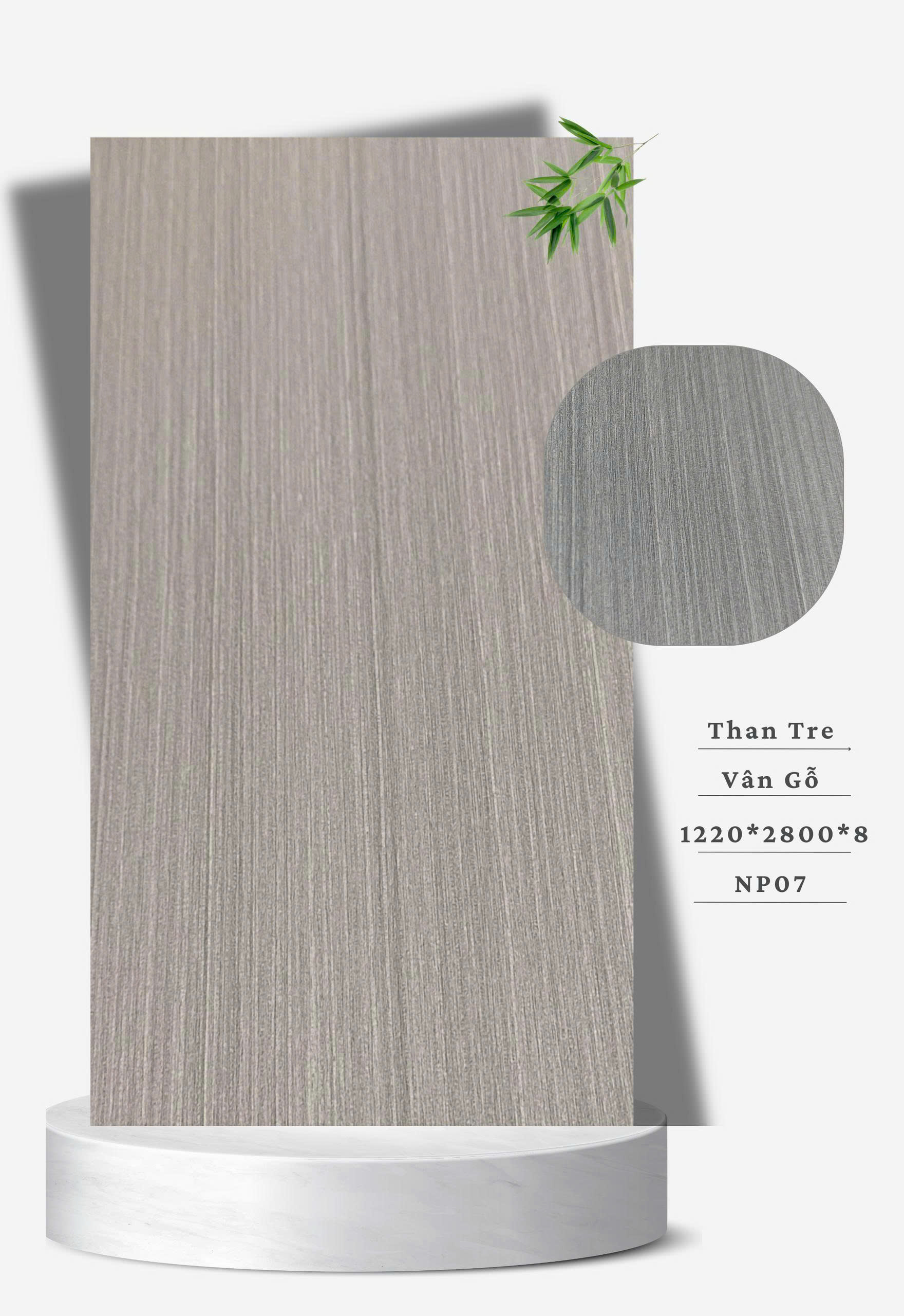 Tấm ốp sợi than tre NP-VÂN GỖ 8mm TẠI HCM