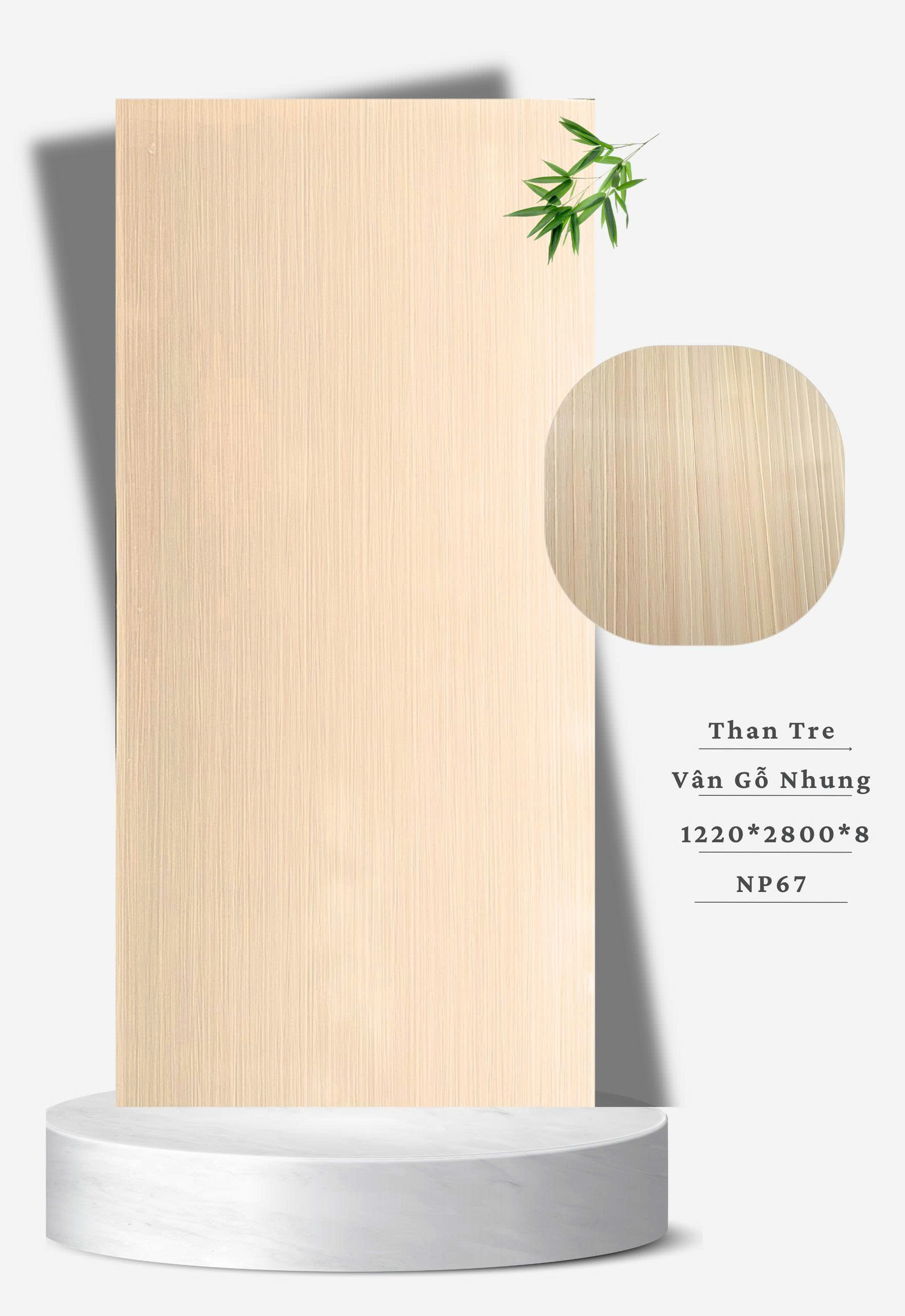 Tấm ốp sợi than tre NP-VÂN GỖ 8mm TẠI HCM