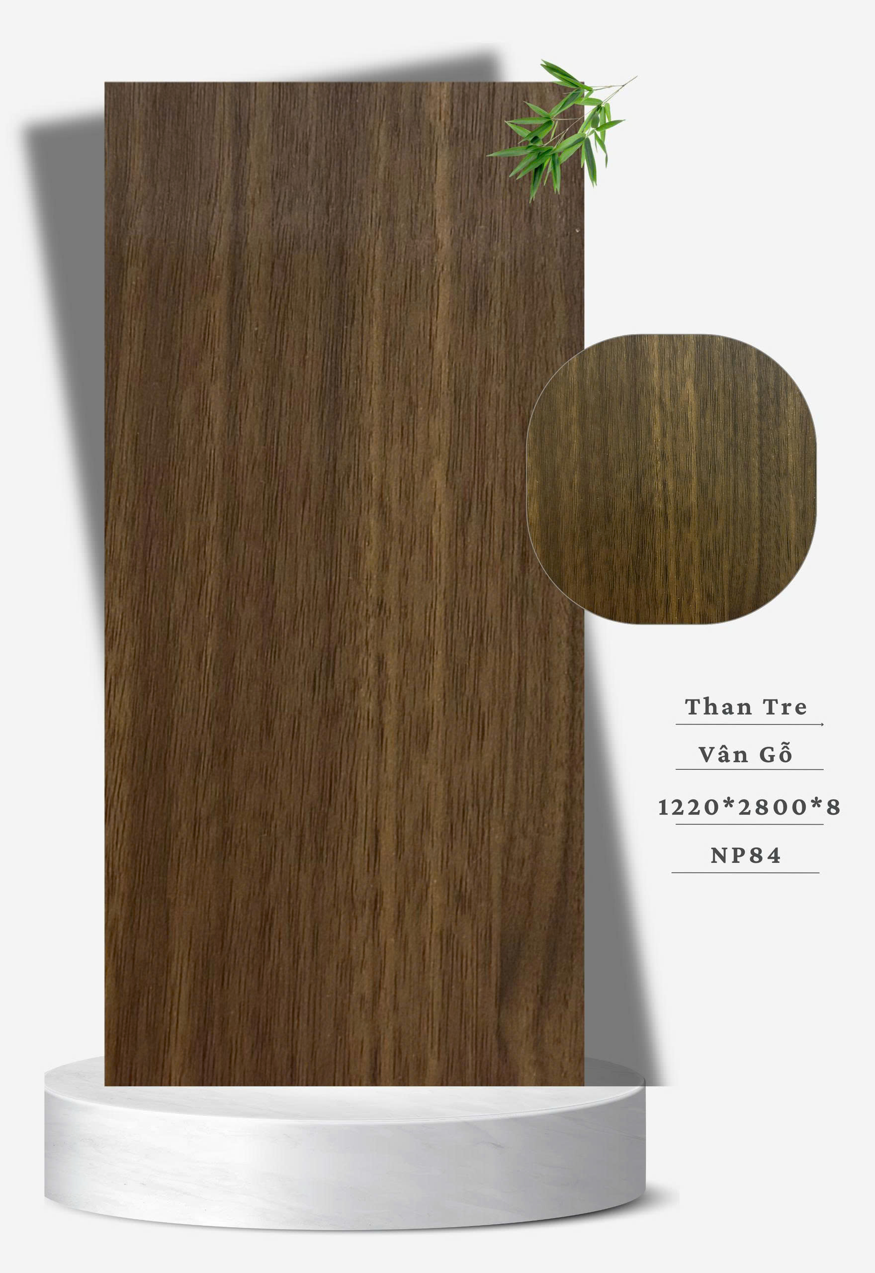 Tấm ốp sợi than tre NP-VÂN GỖ 8mm TẠI HCM
