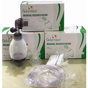 Bóp bóng giúp thở người lớn/trẻ em/sơ sinh silicone Greetmed GT012-300A