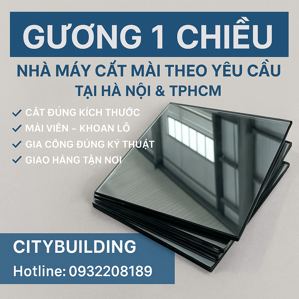 📌 GƯƠNG 1 CHIỀU – NHÀ MÁY CẮT MÀI THEO YÊU CẦU TẠI HÀ NỘI & TPHCM