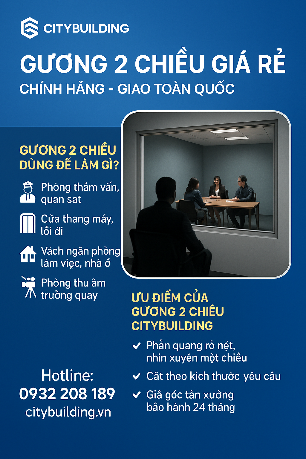 🎀 GƯƠNG 2 CHIỀU GIÁ RẺ – CHÍNH HÃNG – GIAO TOÀN QUỐC | CITYBUILDING