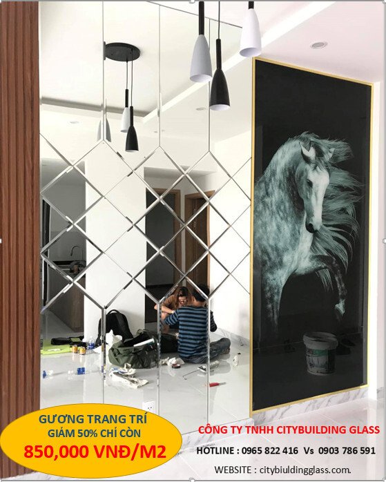 gương ốp tường trang trí  