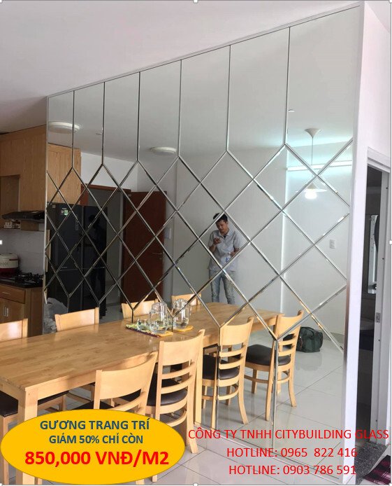 gương ốp tường trang trí  