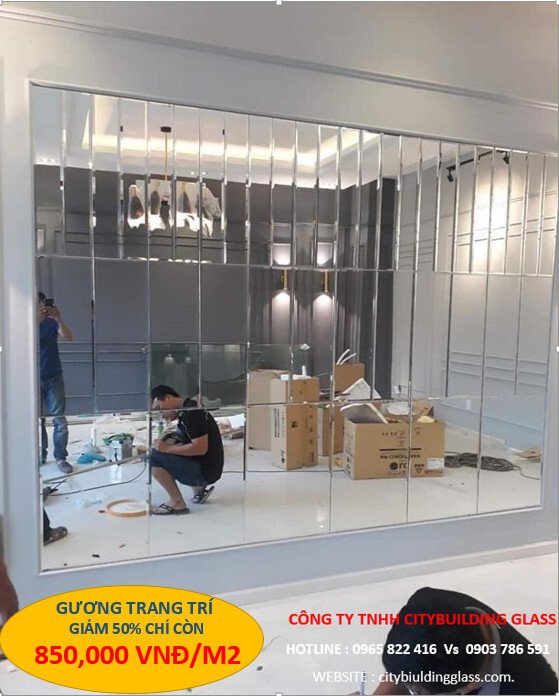 gương ốp tường trang trí  