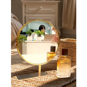 🎀 GƯƠNG BÀN TRANG ĐIỂM TRÒN 30CM VIỀN VÀNG GOLD BÓNG - CITYBUILDING