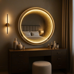 💄 GƯƠNG BÀN TRANG ĐIỂM VÔ CỰC TRÒN – CITYBUILDING THIẾT KẾ THEO YÊU CẦU