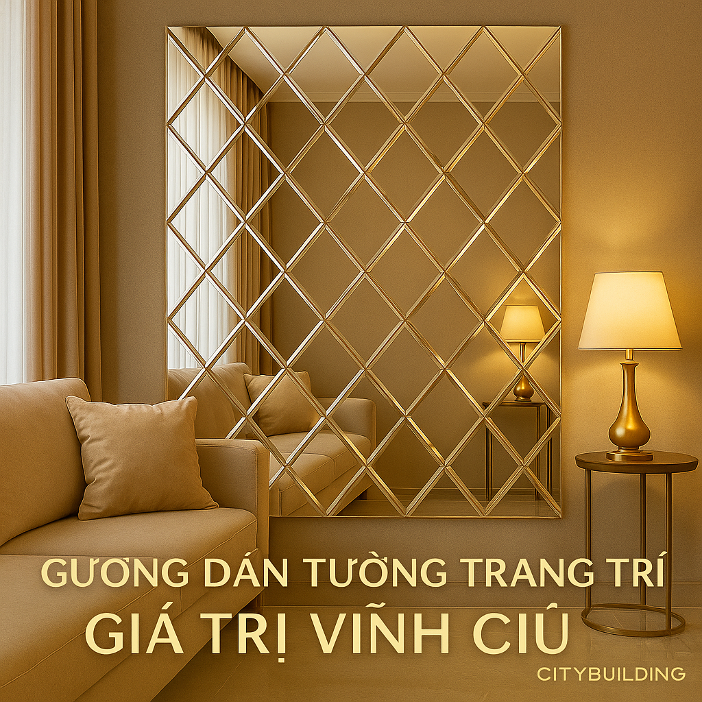💎 GƯƠNG DÁN TƯỜNG TRANG TRÍ CITYBUILDING – TẠO ĐẲNG CẤP KHÔNG GIAN SỐNG HIỆN ĐẠI