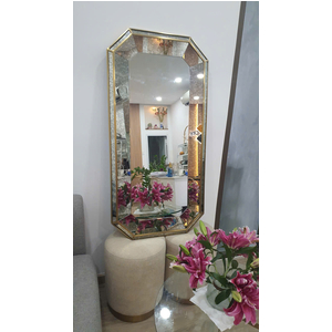 💎 GƯƠNG DECOR BÀN TRANG ĐIỂM KHUNG VÀNG PVD CITYBUILDING – ĐẲNG CẤP PHẢN CHIẾU TỪ SHOWROOM THỰC TẾ