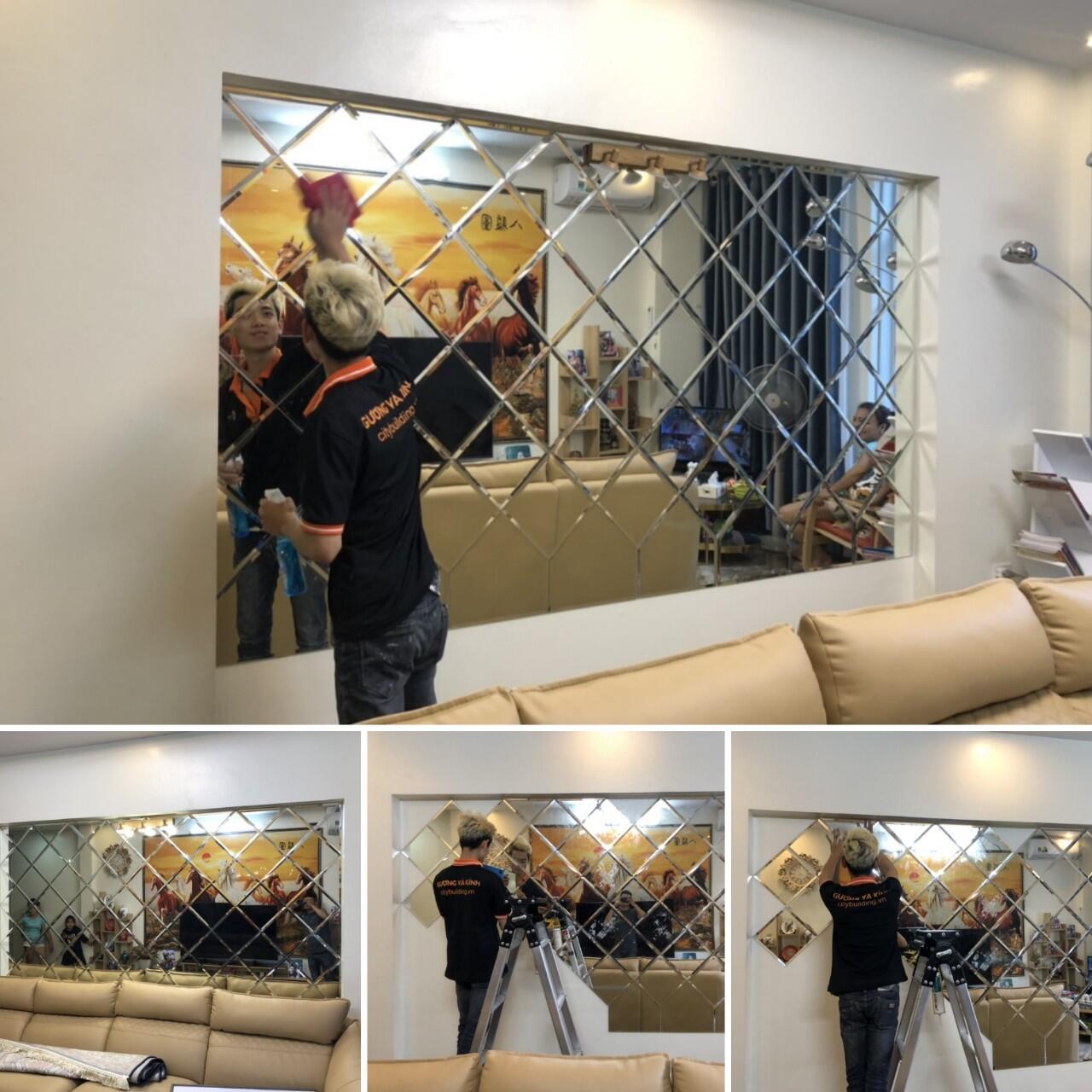 Gương Kính Dán Tường Hà Nội, TPHCM, Sài Gòn, Giá Rẻ