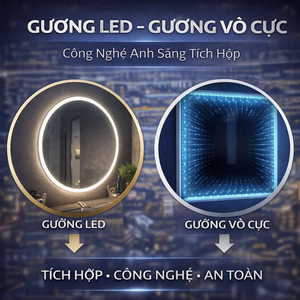 ✨ GƯƠNG LED – GƯƠNG VÔ CỰC | CÔNG NGHỆ ÁNH SÁNG TÍCH HỢP