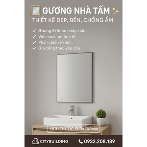 🪞 GƯƠNG NHÀ TẮM CAO CẤP – THIẾT KẾ ĐẸP, BỀN, CHỐNG ẨM | CITYBUILDING 🛁