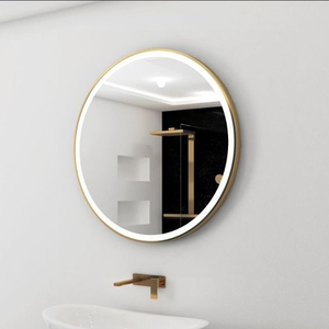 Gương nhà tắm khung inox đèn led hình tròn Citybuilding CBJ A2