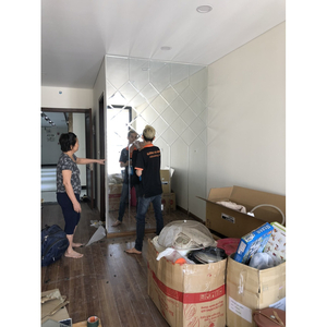 Gương ốp phòng khách: khảo sát, chia tấm và bàn giao
