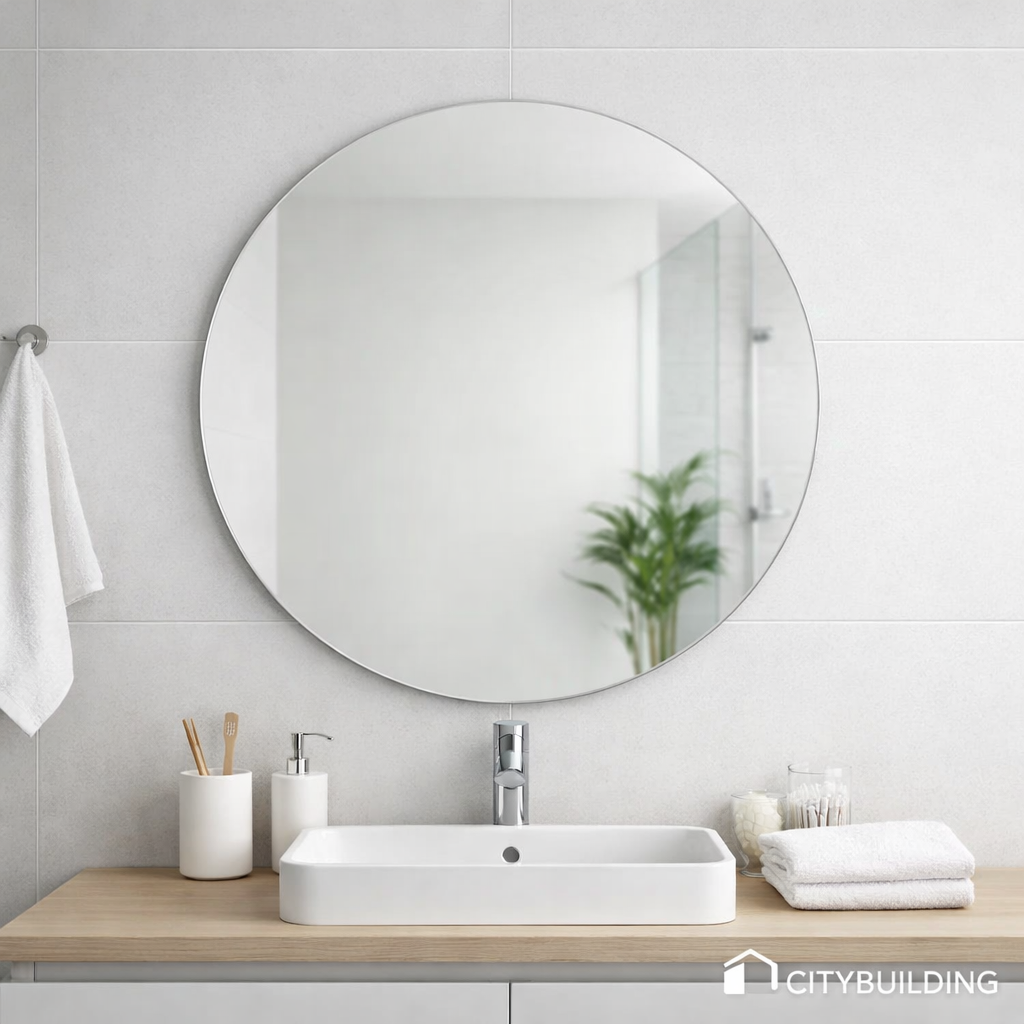 Gương phòng tắm tinh giản Citybuilding – thiết kế đơn giản, hiện đại, dễ phối nội thất