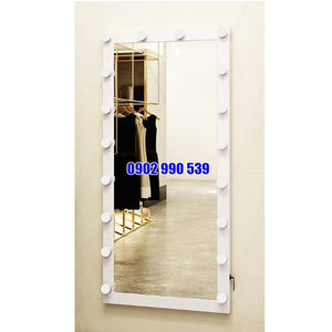 GƯƠNG SOI TOÀN THÂN ĐÈN LED GẮN TƯỜNG KHUNG TRẮNG