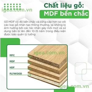 Gương trang điểm để bàn khung gỗ MDF có đèn LED cảm ứng với thiết kế hiện đại cho góc trang điểm tối giản