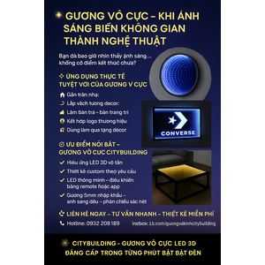 📌 GƯƠNG VÔ CỰC – HIỆU ỨNG LED 3D TRANG TRÍ ĐẲNG CẤP | CITYBUILDING