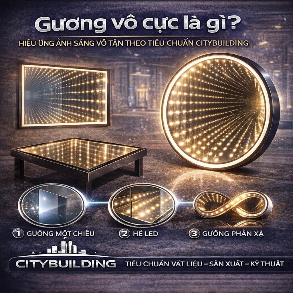 GƯƠNG VÔ CỰC LÀ GÌ HIỆU ỨNG ÁNH SÁNG VÔ TẬN THEO TIÊU CHUẨN CITYBUILDING